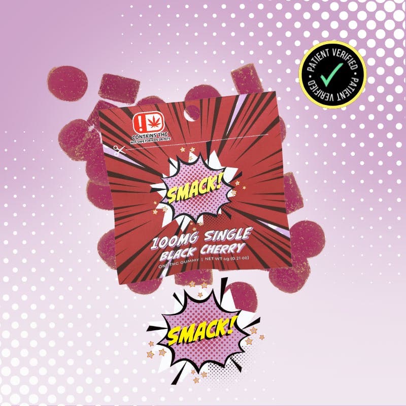 SMACK! - Black Cherry -SINGLES- 100mg THC