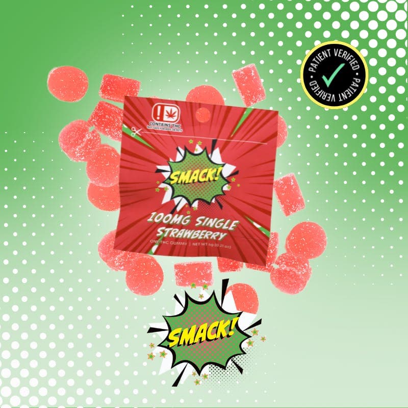 SMACK! - Strawberry -SINGLES- 100mg THC