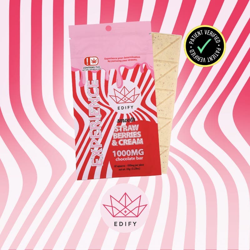 Strawberries-Cream Chocolate Bar 1000mg THC