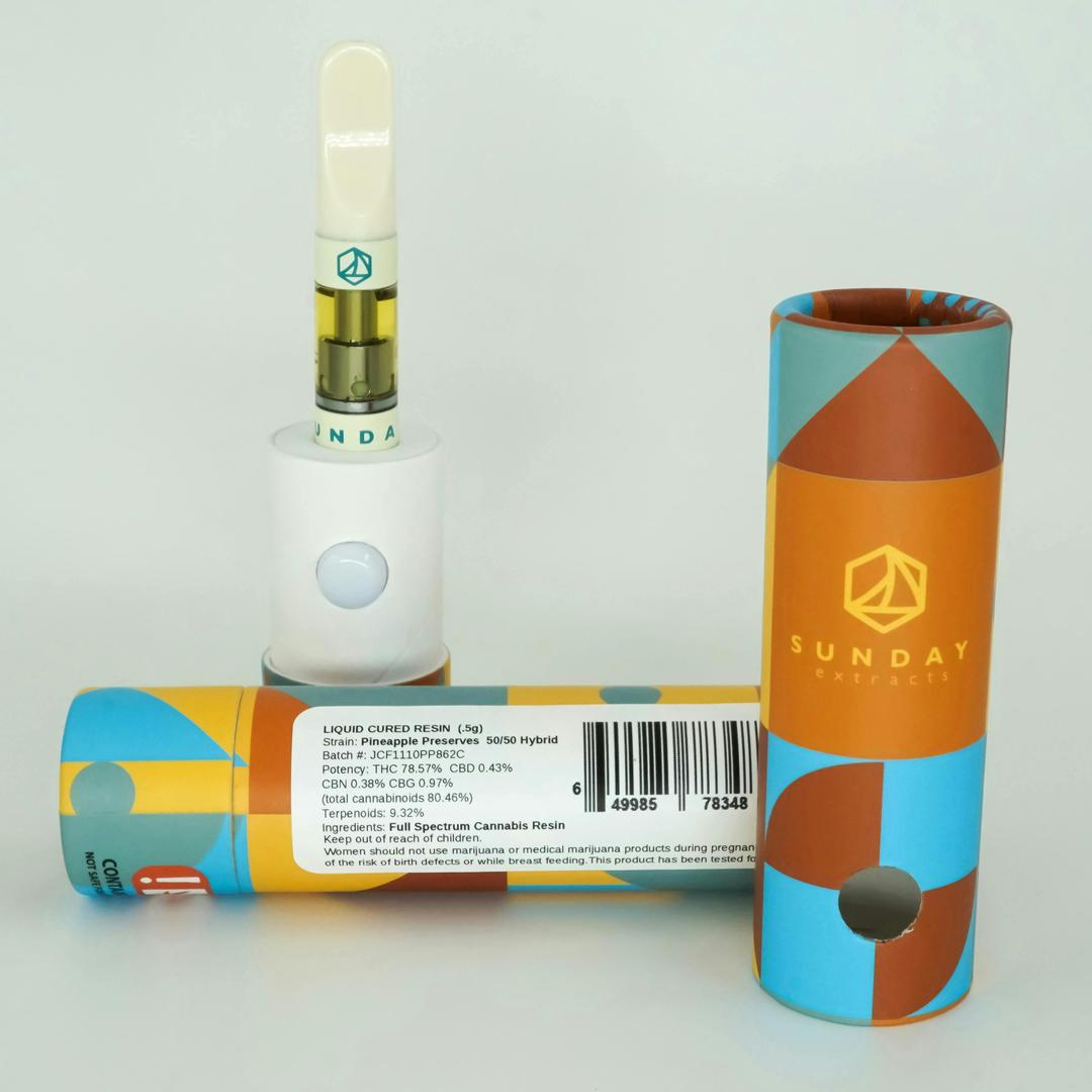 1g Cured Resin Cartridge Pineapple Preserves