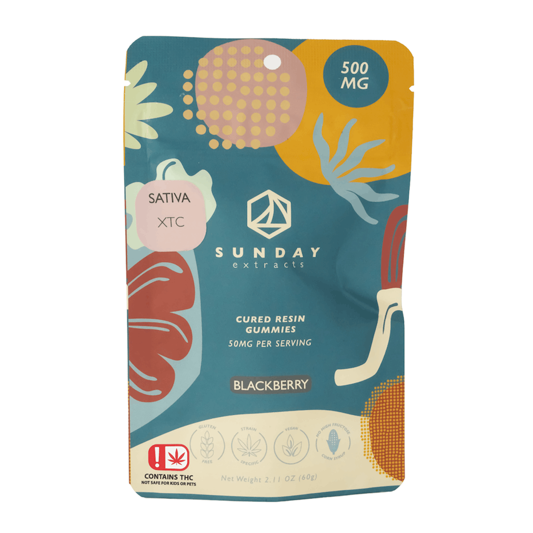 500mg Cured Resin Gummies - XTC - Blackberry