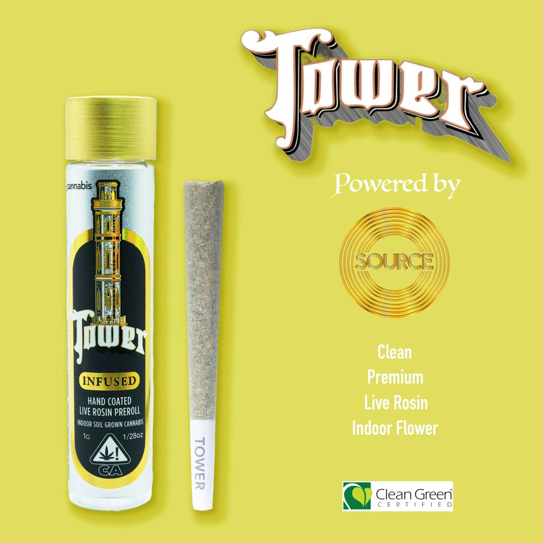 Quest x WiFi OG - Infused Tower - 1G Sativa Live Rosin Preroll