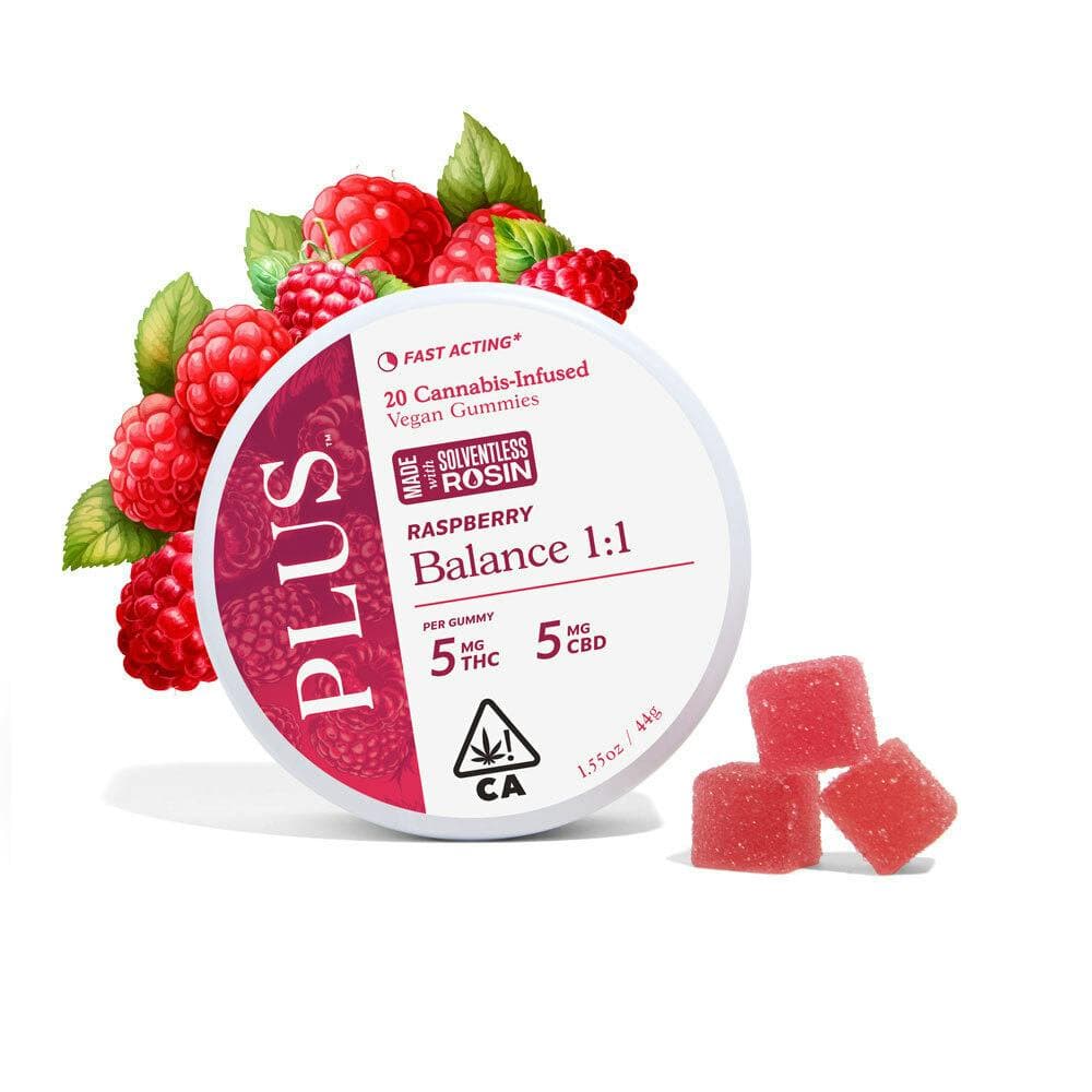 Raspberry Balance 1:1 Gummies [Solventless Rosin]