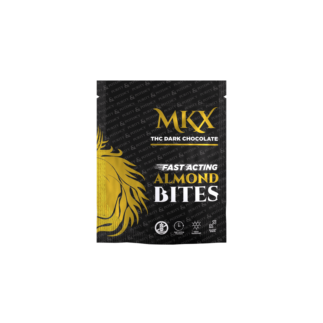 Fast Acting Dark Chocolate Bites (Almond) 100mg