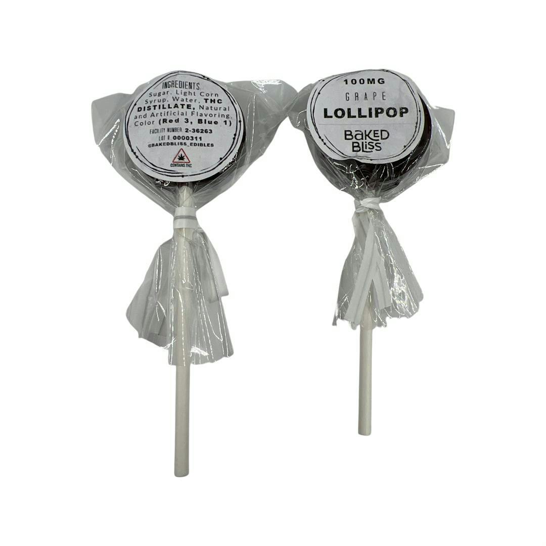 100mg Grape Lollipop -Baked Bliss
