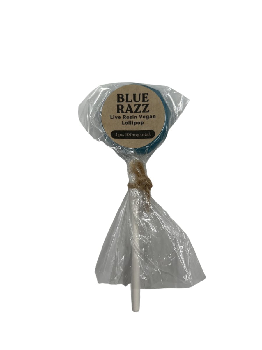 100mg Live Rosin Blue Razz Lollipop