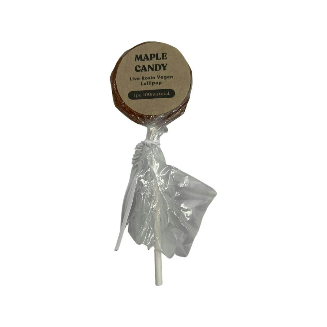 100mg Live Rosin Maple Candy lollipop