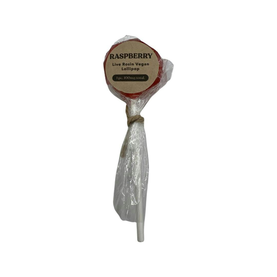 100mg Live Rosin Raspberry Lollipop