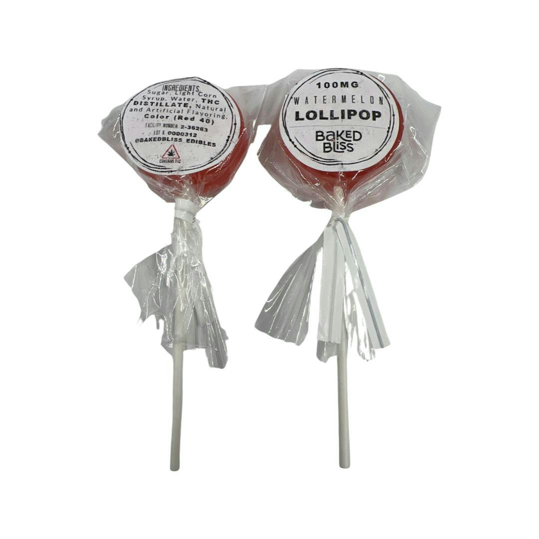100mg Watermelon Lollipop -Baked Bliss