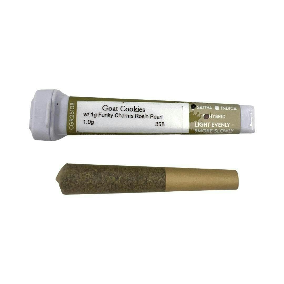 1g Goat Cookie with .1g Funky Charms Rosin Pearl Pre Roll -New Horizons