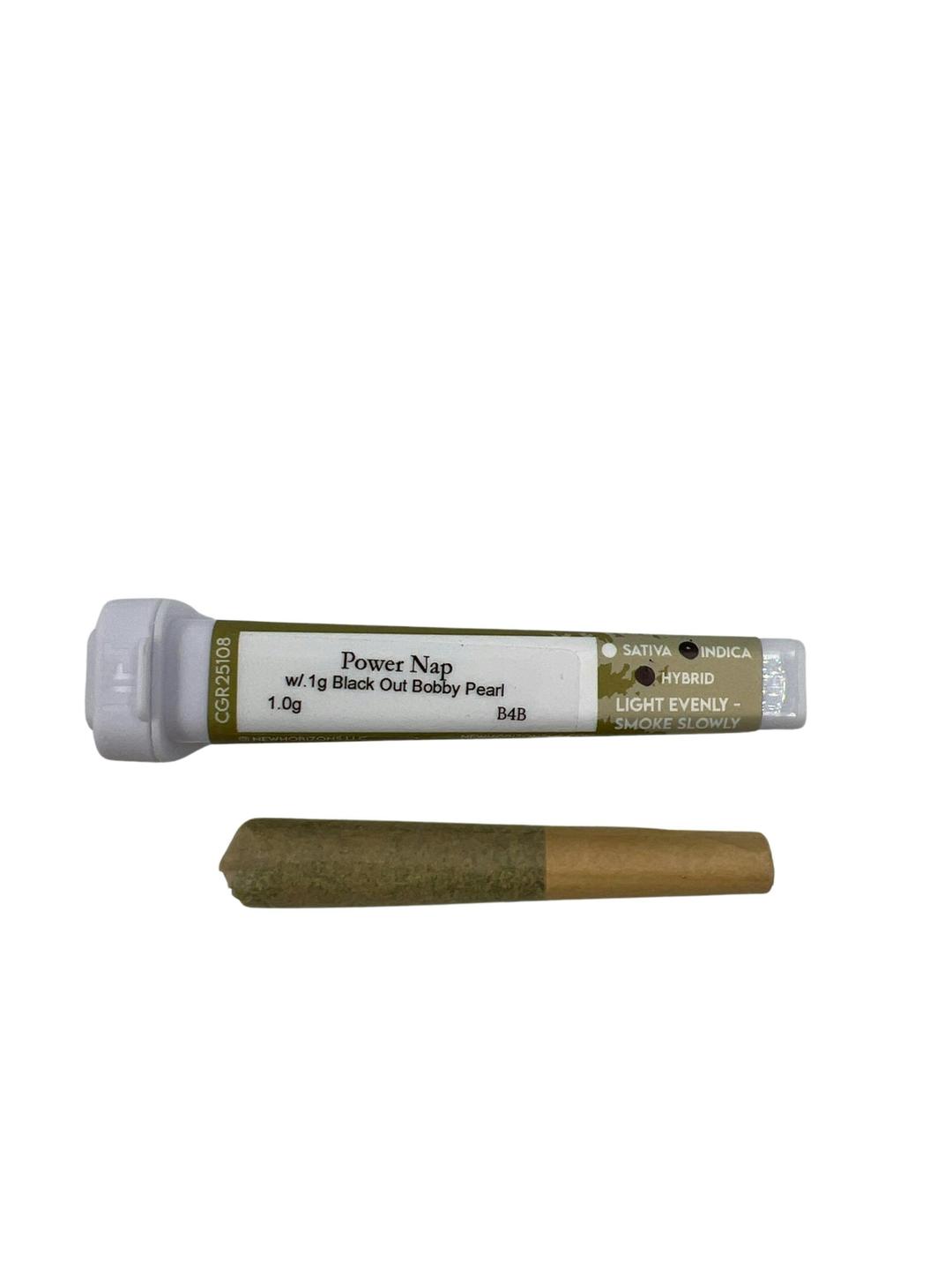 1g Power Nap w/ .1g Blackout Bobby Rosin Pearl Pre Roll - New Horizons