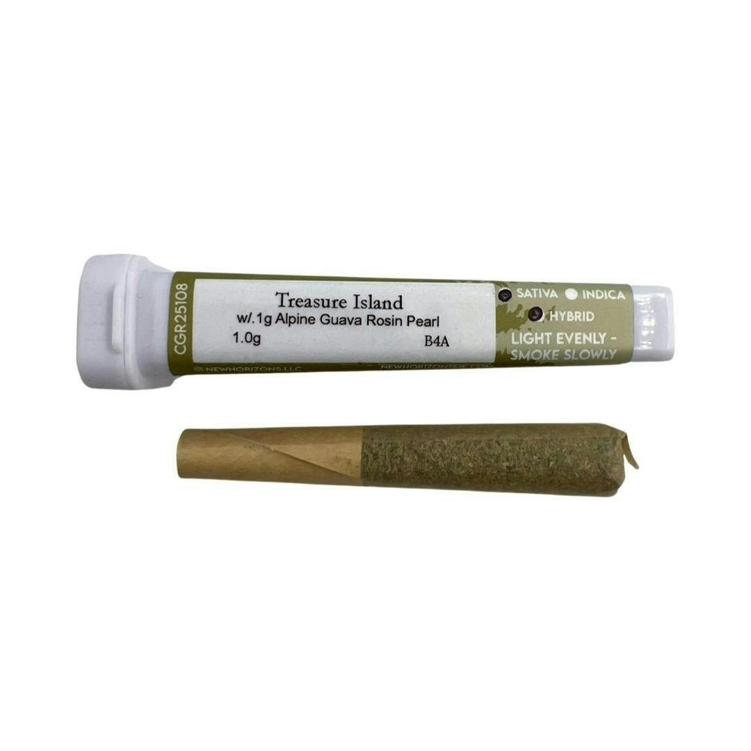 1g Treasure Island w/ .1g Alpine Guava Rosin Pre Roll - New Horizons