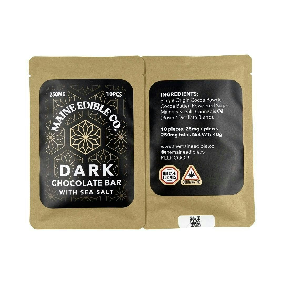 250mg Dark Chocolate Bar w/ Sea Salt - The Maine Edible Co.