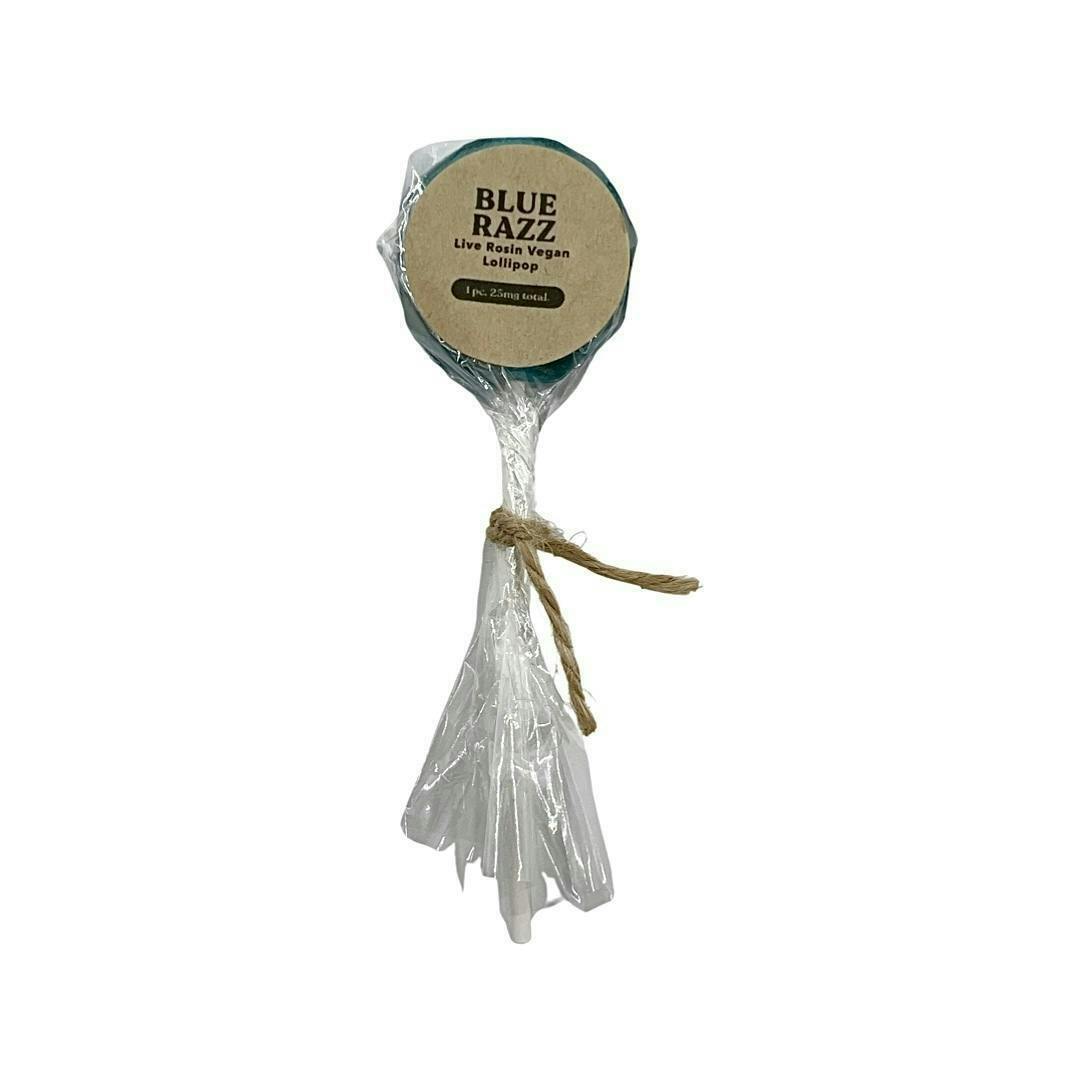 25mg Live Rosin Blue Razz Lollipop