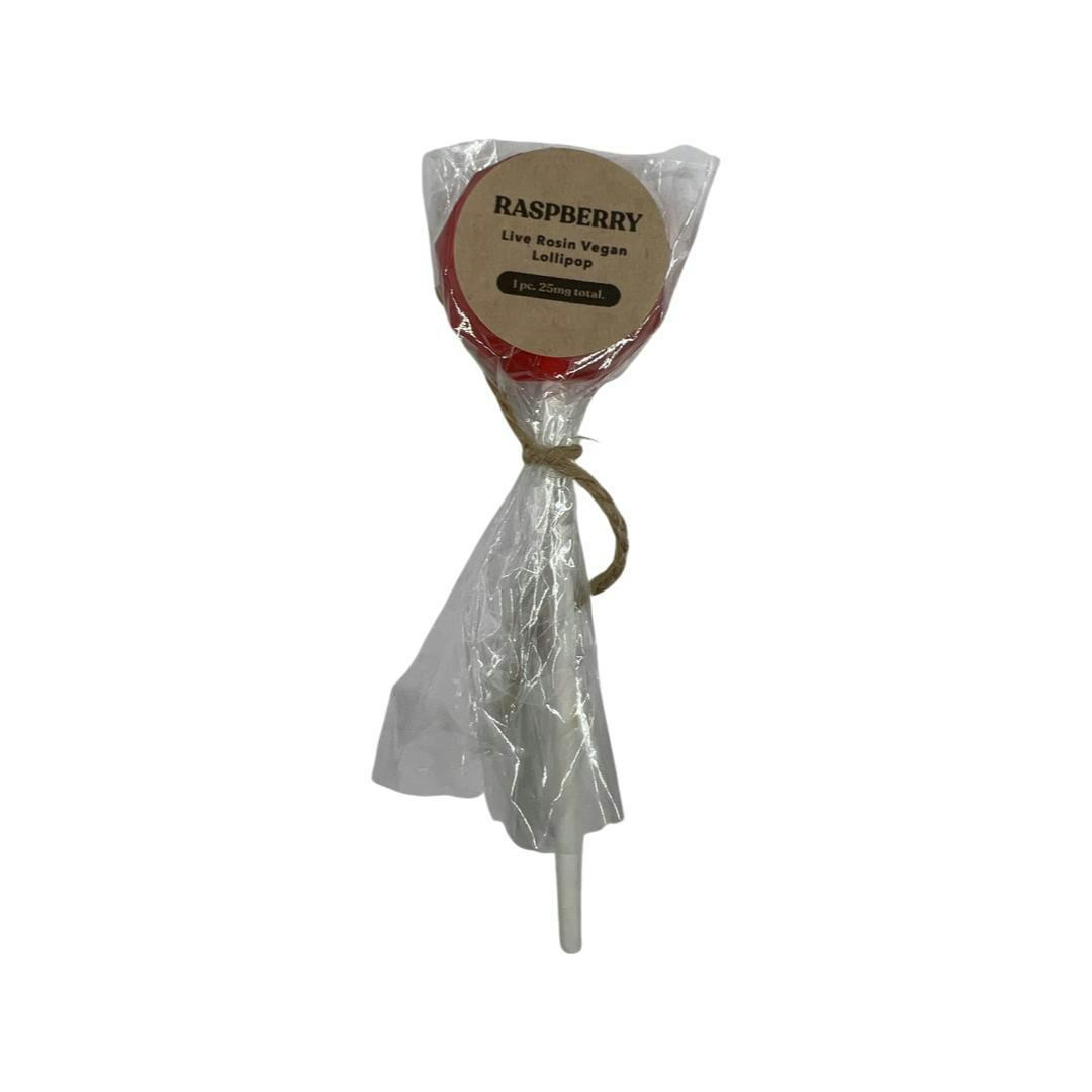 25mg Live Rosin Raspberry Lollipop