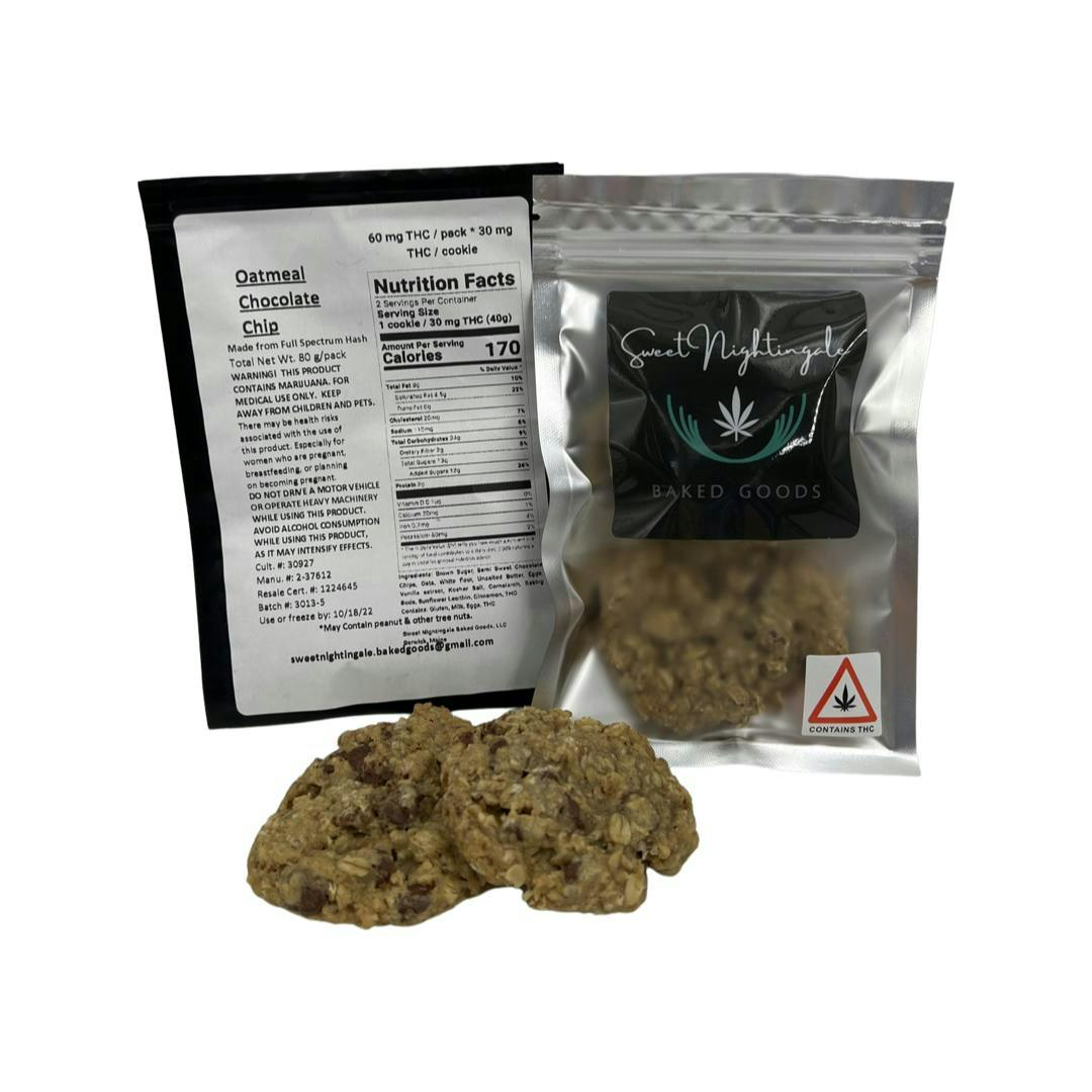 Oatmeal Chocolate Chip Cookie - Sweet Nightingale Baked Goods