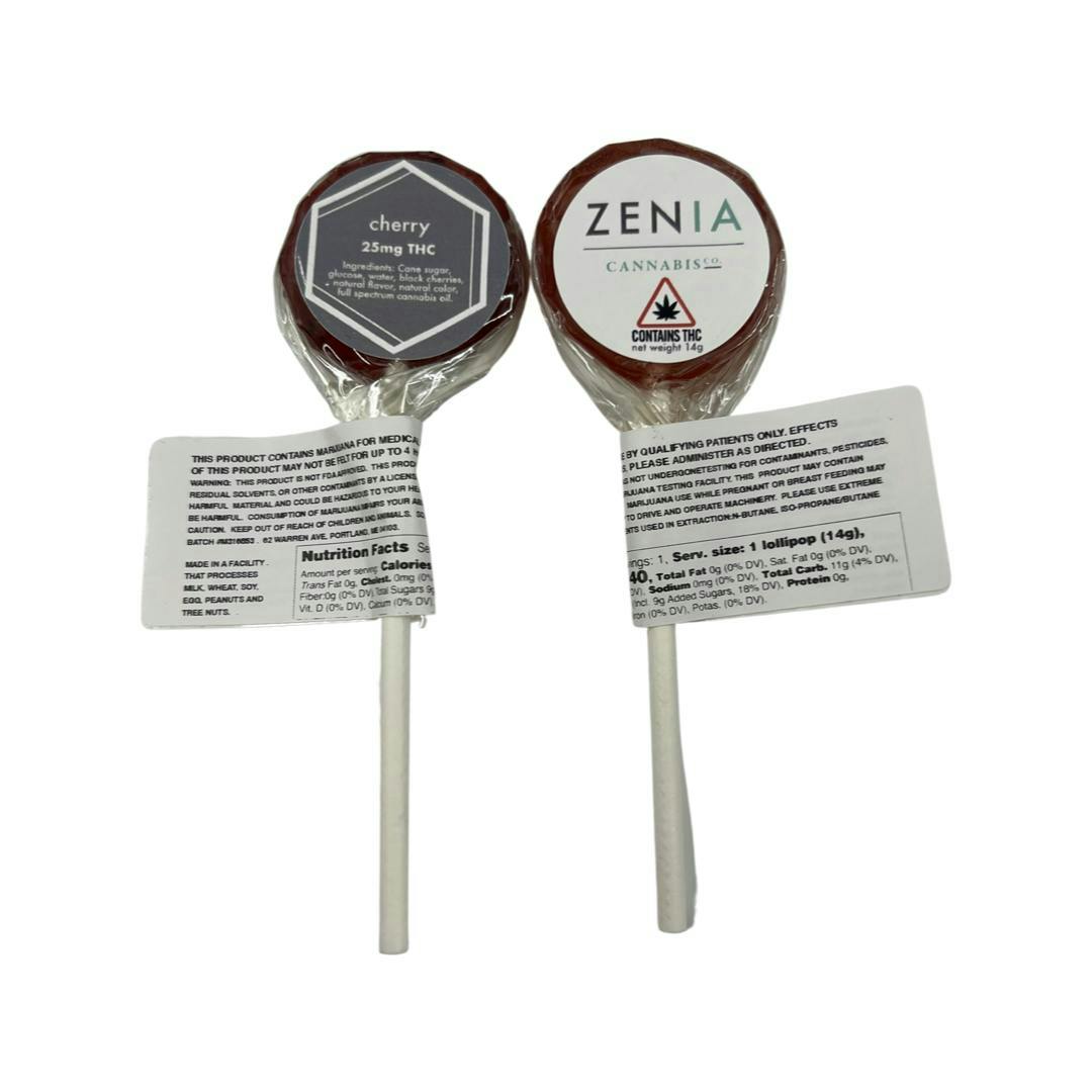 Zenia 25mg Cherry Lollipop