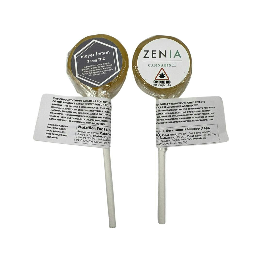 Zenia 25mg Meyer Lemon Lollipop
