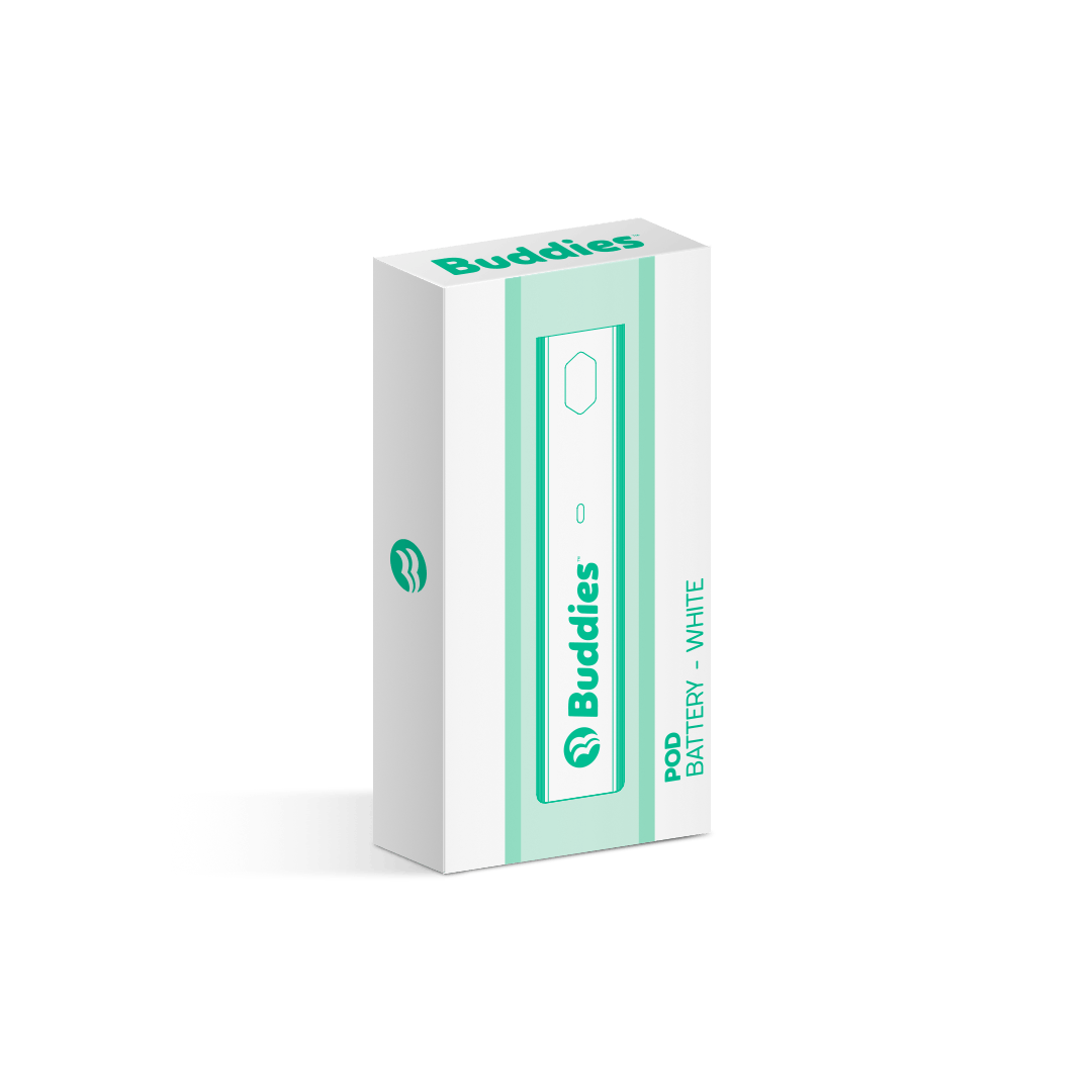 Buddies Distillate + CDT Pod Battery - White