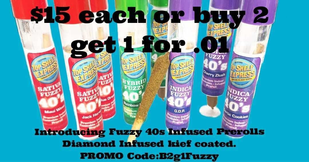 Cherry Zlush Fuzzy 40sr Infused Preroll (1g)Buy 2 get 1 for .01)