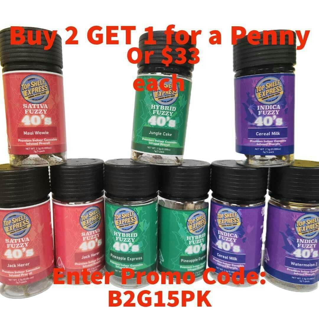 GDP Fuzzy Prerolls (5pk/.05g) **BUY 2 GET 1 FOR .01**
