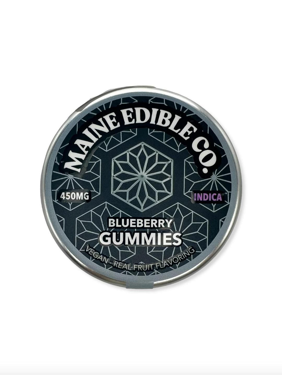 450mg Blueberry Indica Gummies - The Maine Edible Co.