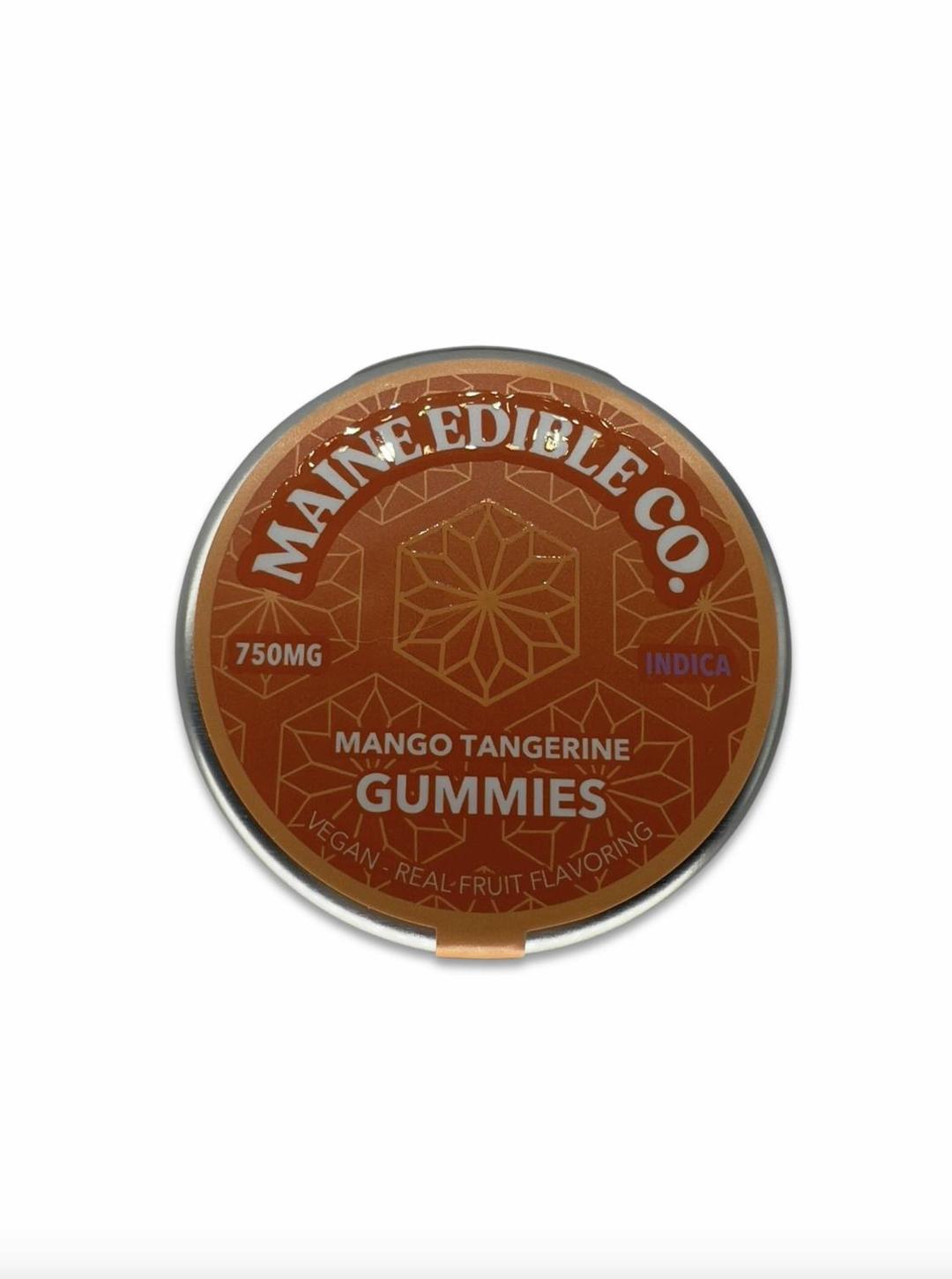 750mg Mango Tangerine Indica Gummies - The Maine Edible Co.