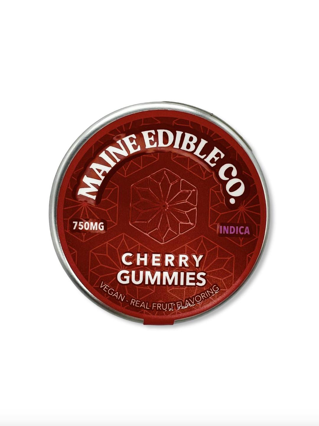 750mg Cherry Indica Gummies - The Maine Edible Co.