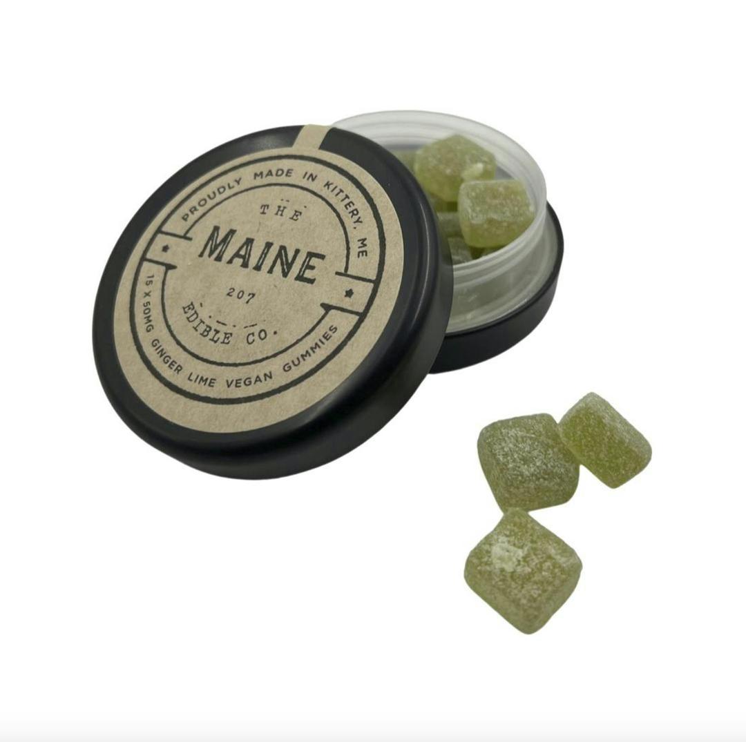 Ginger Lime 50mg/750mg Gummies- The Maine Edible Co.