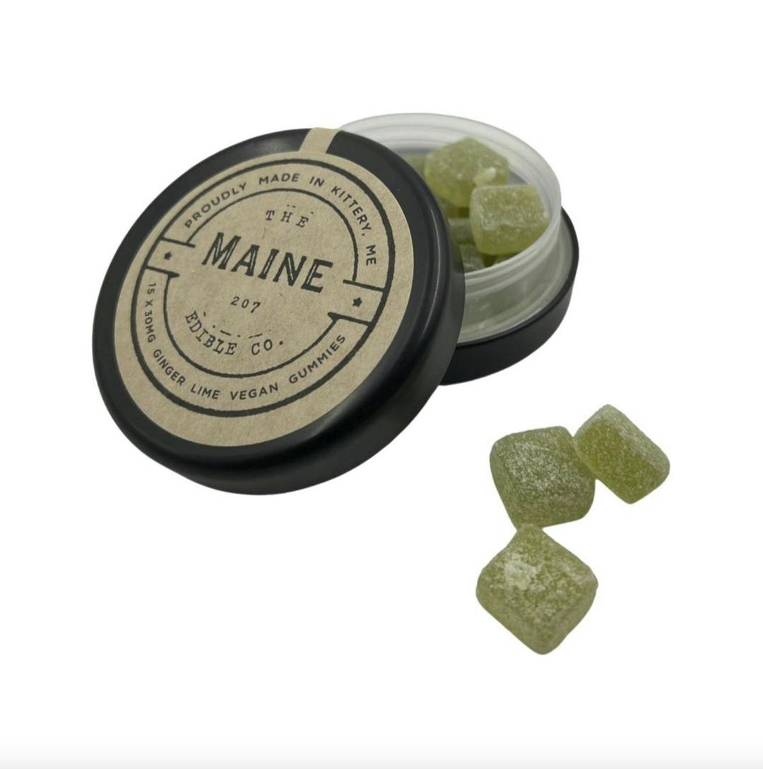Ginger Lime 30mg/450mg Gummies- The Maine Edible Co.