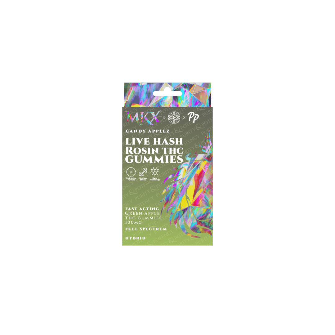 MKX Live Hash Rosin Gummies(100mg): Candy Applez