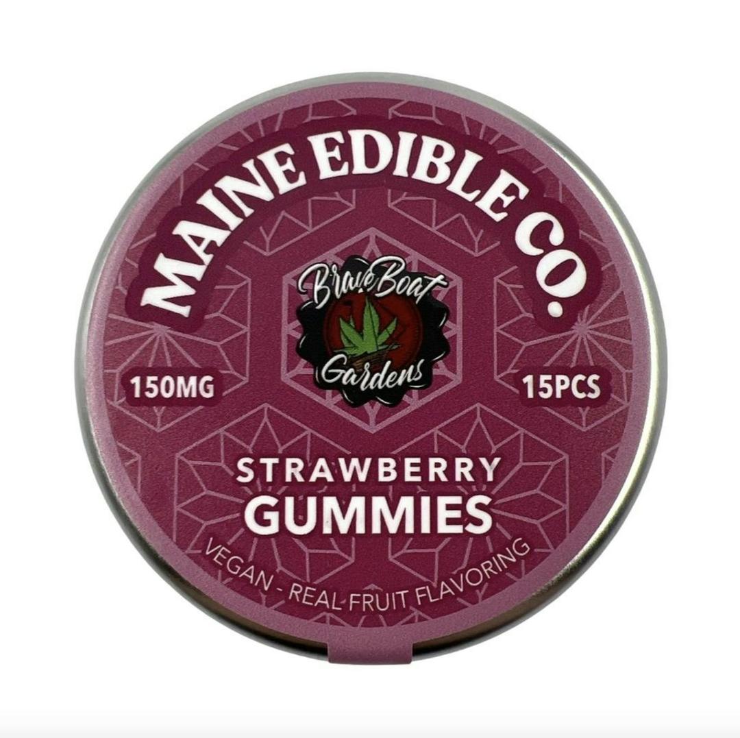 150mg Strawberry Gummies - The Maine Edible Co. + Brave Boat Gardens