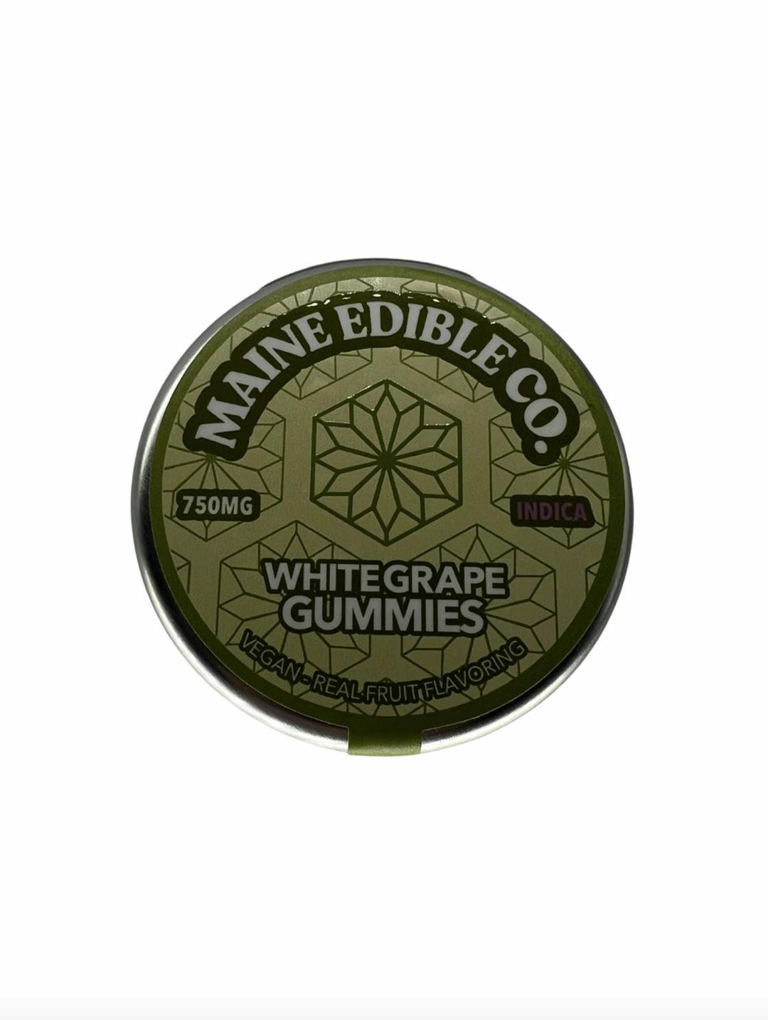 750mg White Grape Indica Gummies - The Maine Edible Co.