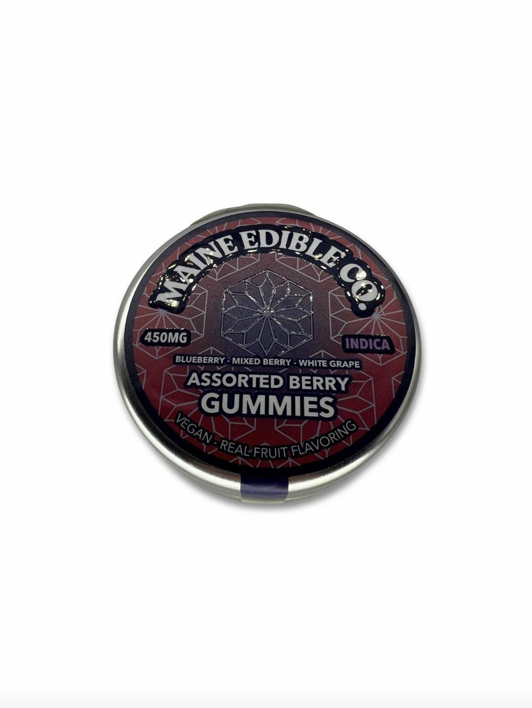 450mg Assorted Berry Indica Gummies - The Maine Edible Co.