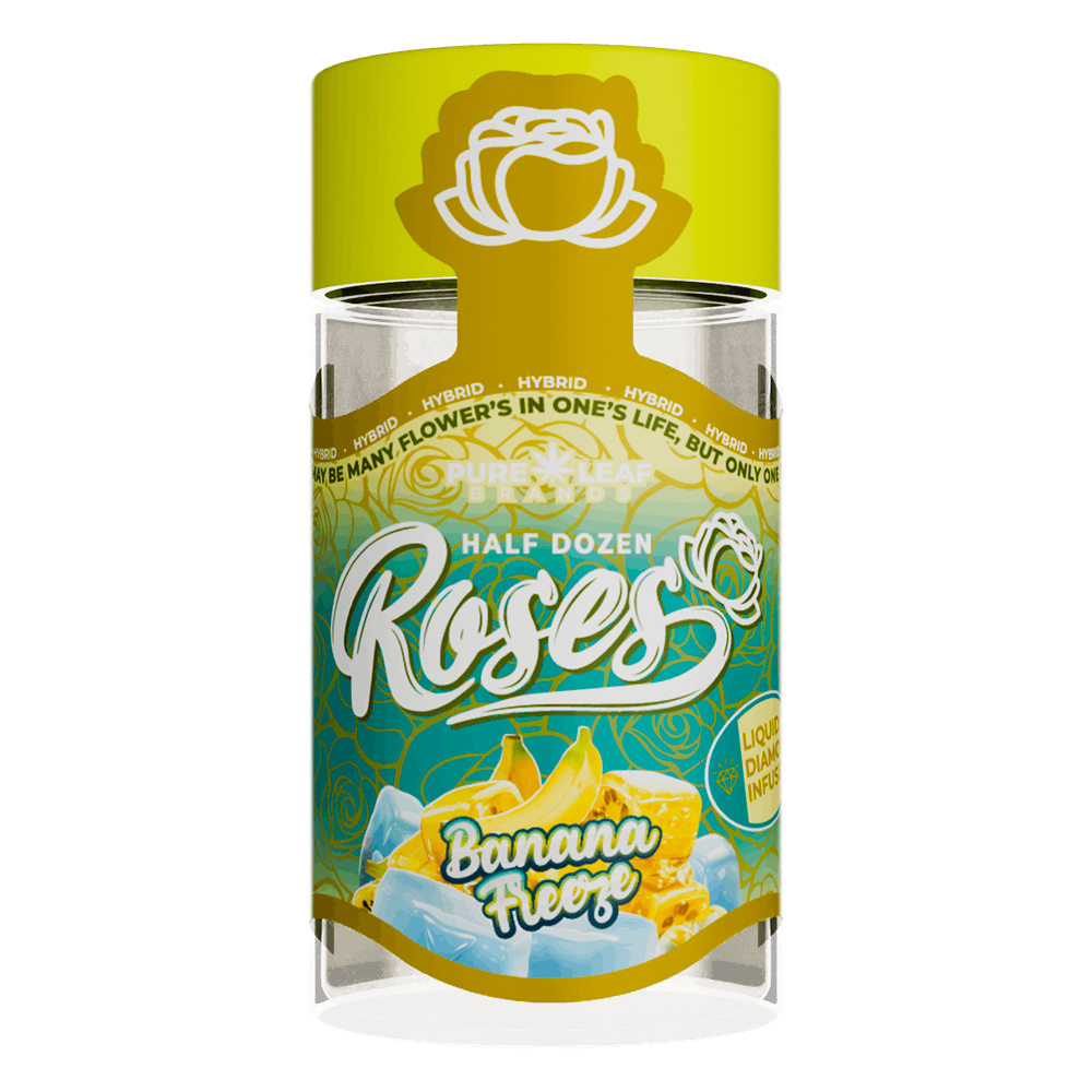BANANA FREEZE Roses 6 Pack Indica | Liquid Diamond Infused | 3.6G (.6g ea)