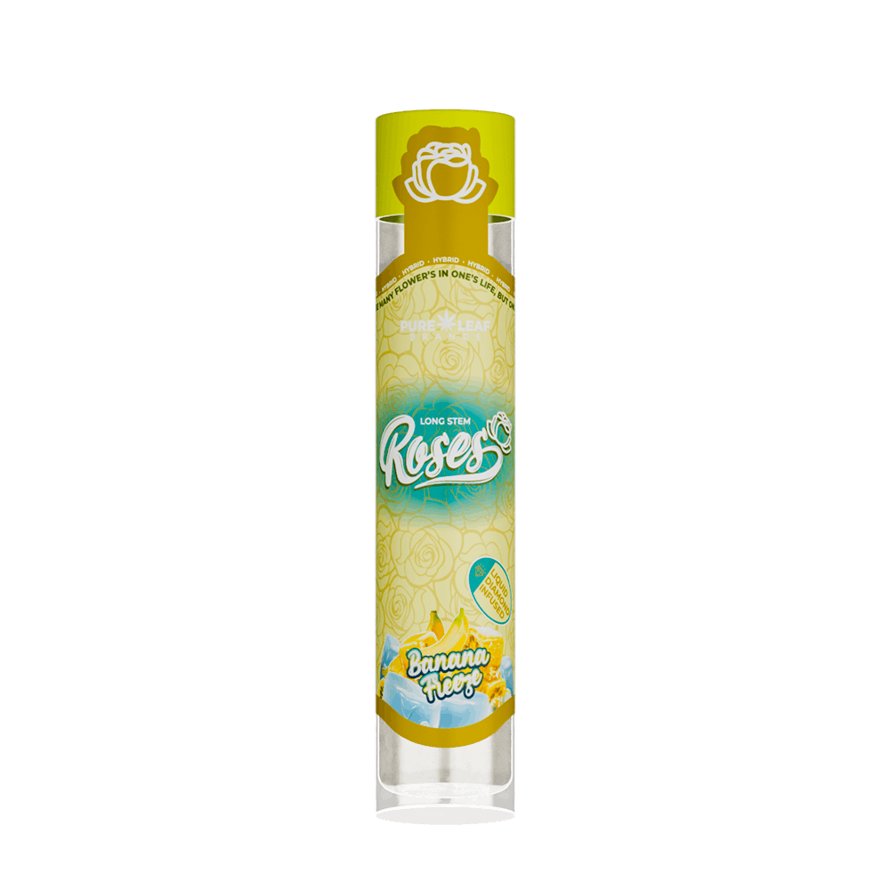 BANANA FREEZE Roses Long Stem Indica 1G | Liquid Diamond Infused