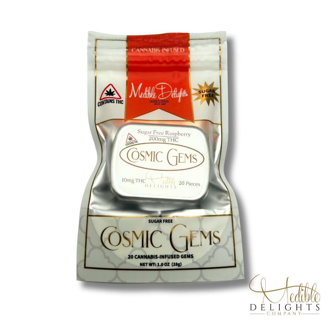 Sugar Free Raspberry Cosmic Gems 200mg THC (vegan)