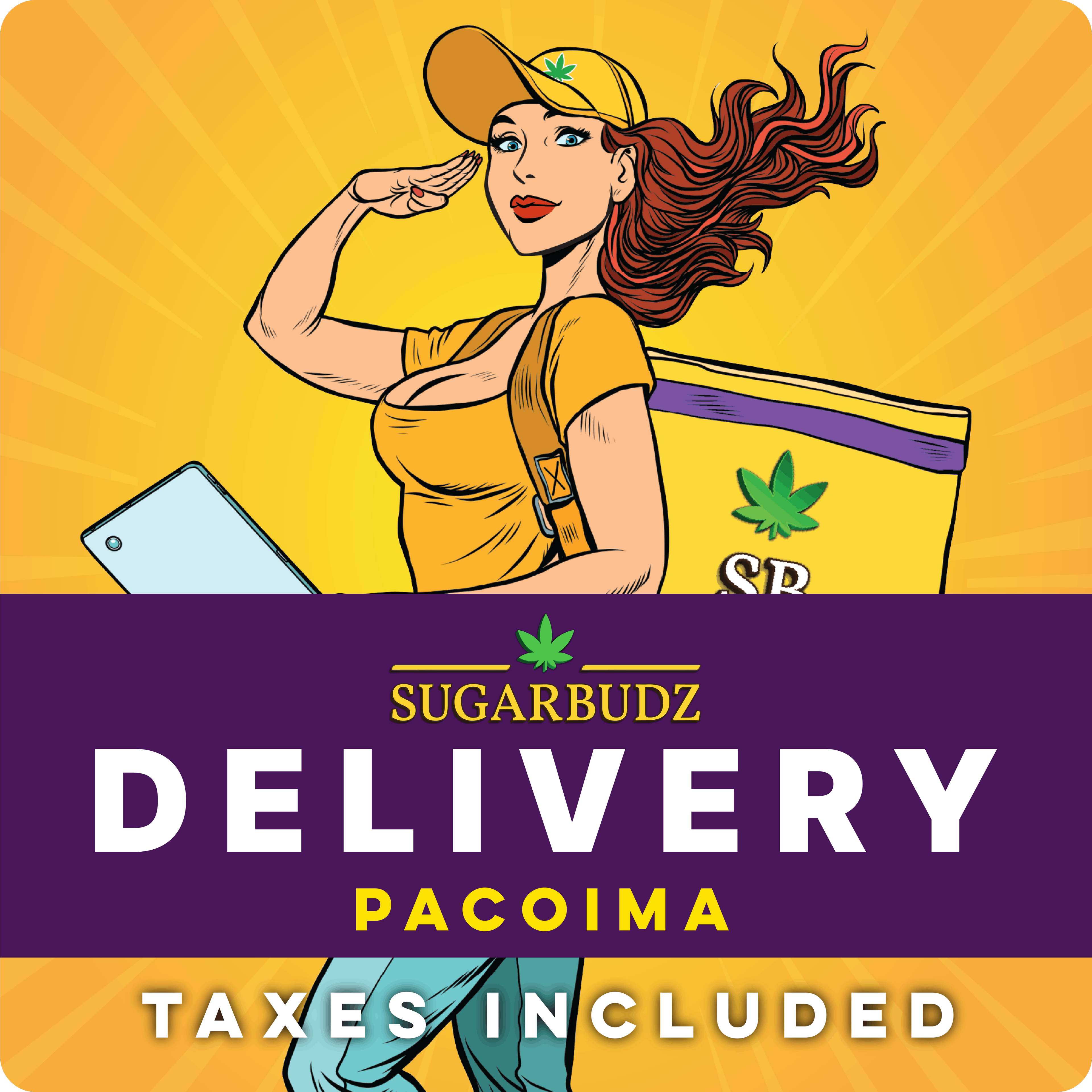 SUGARBUDZ storefront banner - recreational marijuana delivery