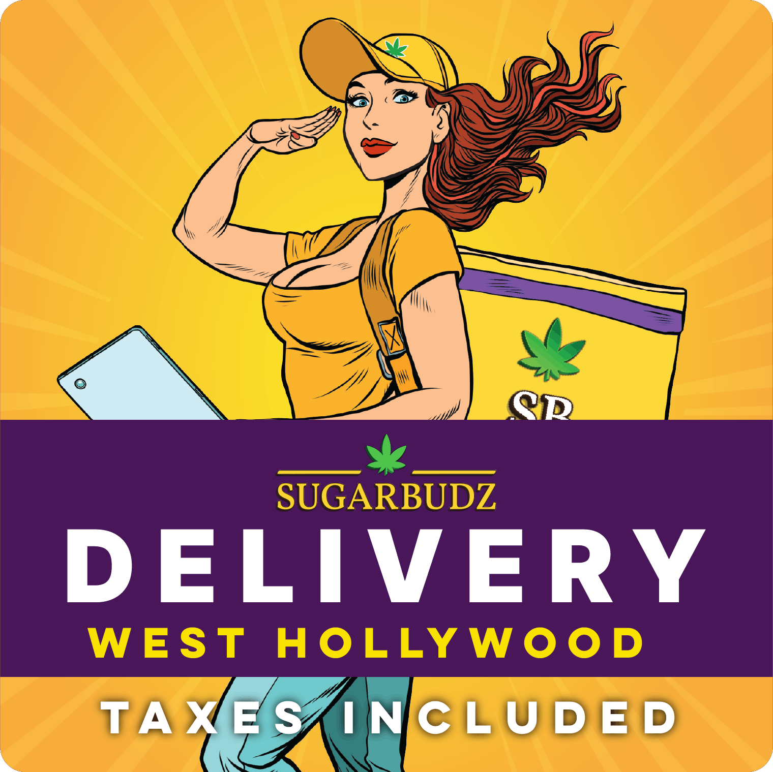 SUGARBUDZ logo - Cannabis delivery service in West Hollywood