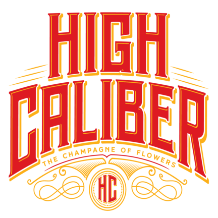 High Caliber storefront banner - recreational marijuana delivery