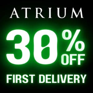 ATRIUM logo - Cannabis delivery service in Woodland Hills