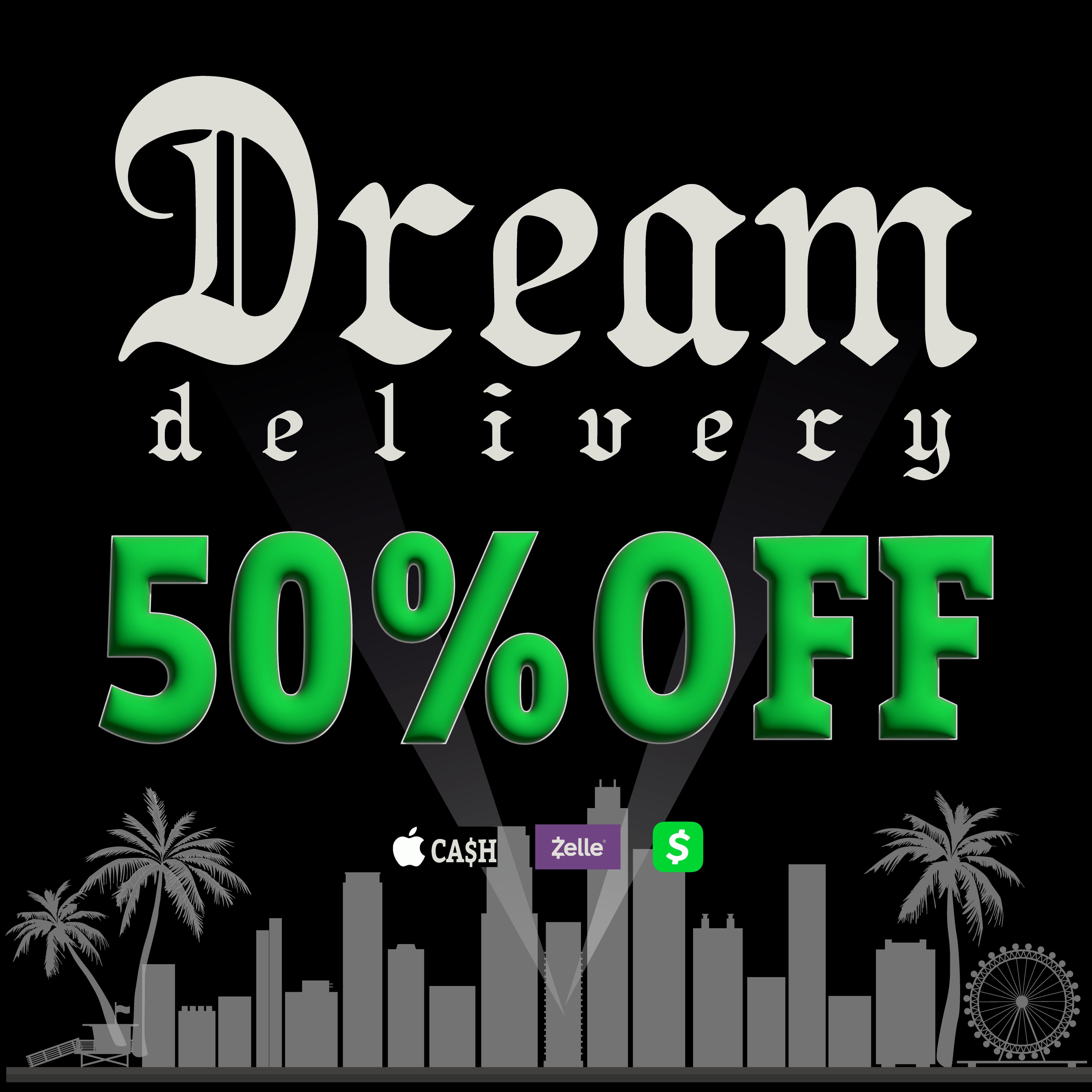 Dream Delivery storefront banner - recreational marijuana delivery
