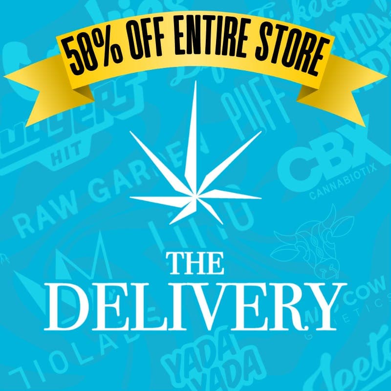 The Delivery storefront banner - recreational marijuana delivery