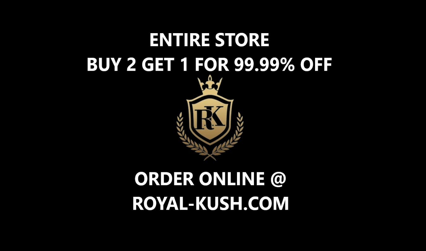 Royal Kush storefront banner - recreational marijuana delivery
