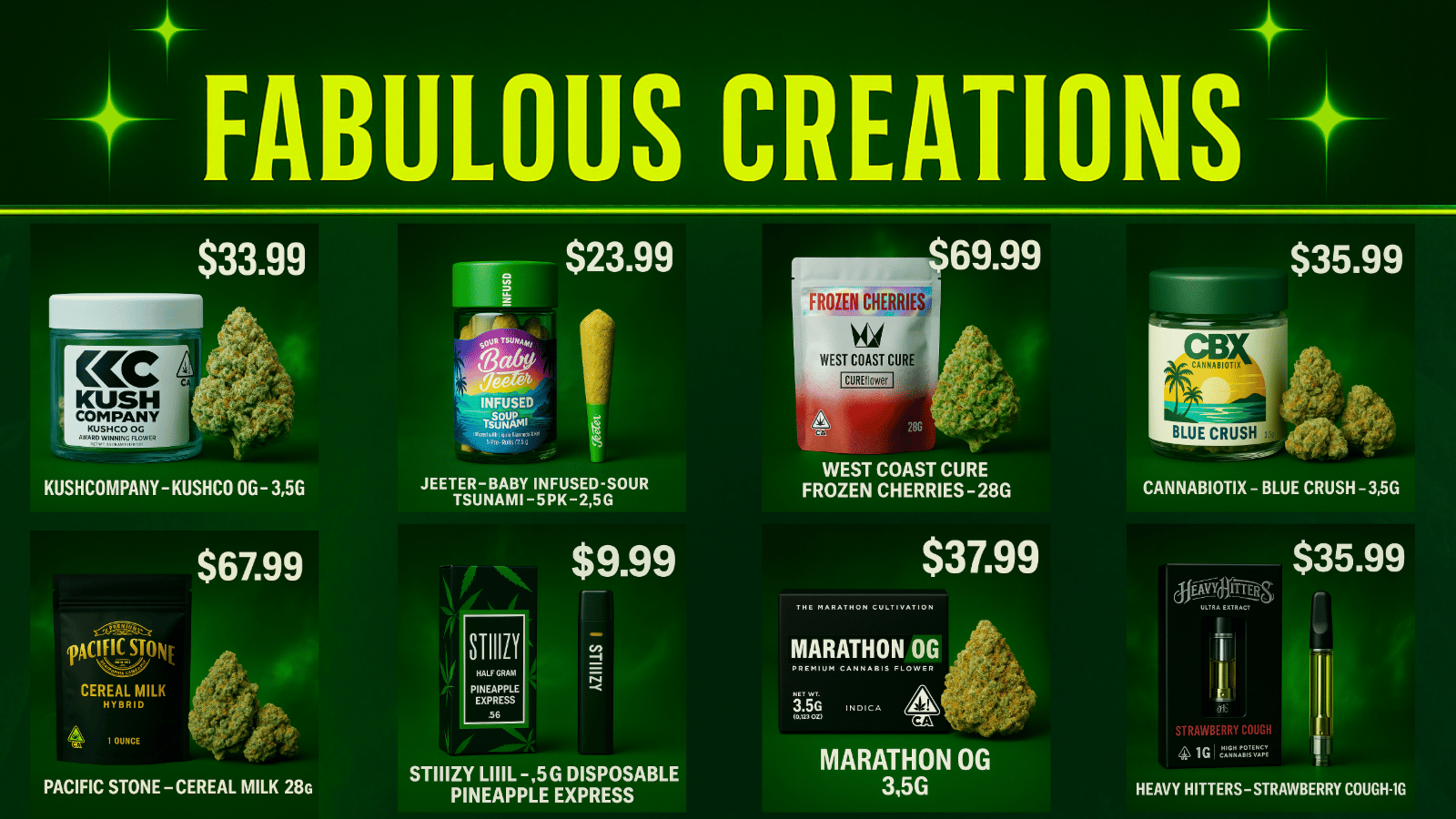 Fabulous storefront banner - recreational marijuana delivery